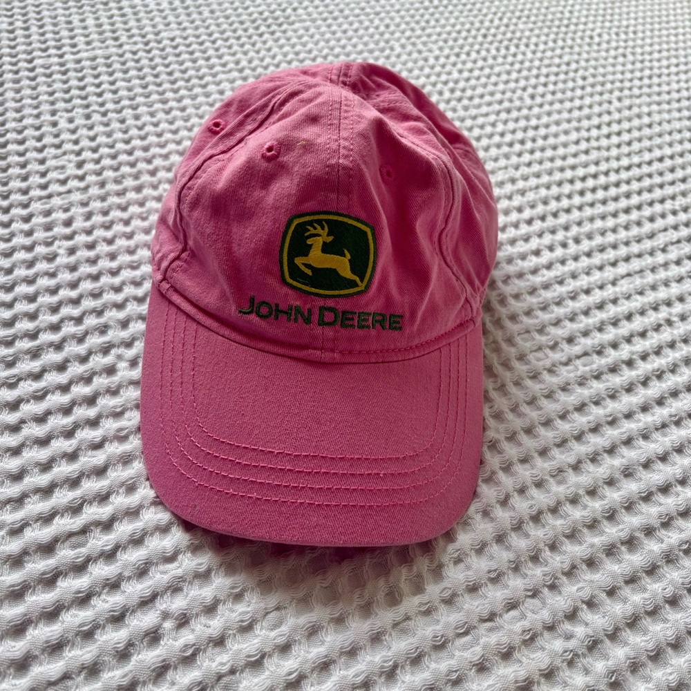 John Deere Youth (Age 5-10) Girl’s Pink Logo Baseball Hat Cap